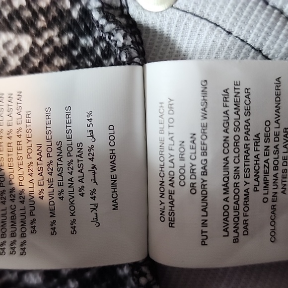 MICHAEL Michael Kors black/white speckled pull on ankle pants-M - Picture 7 of 8